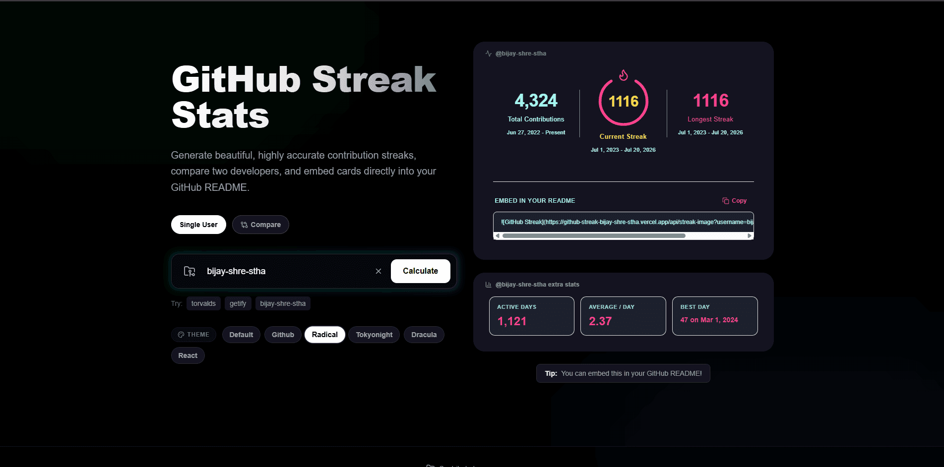 GitHub Streak